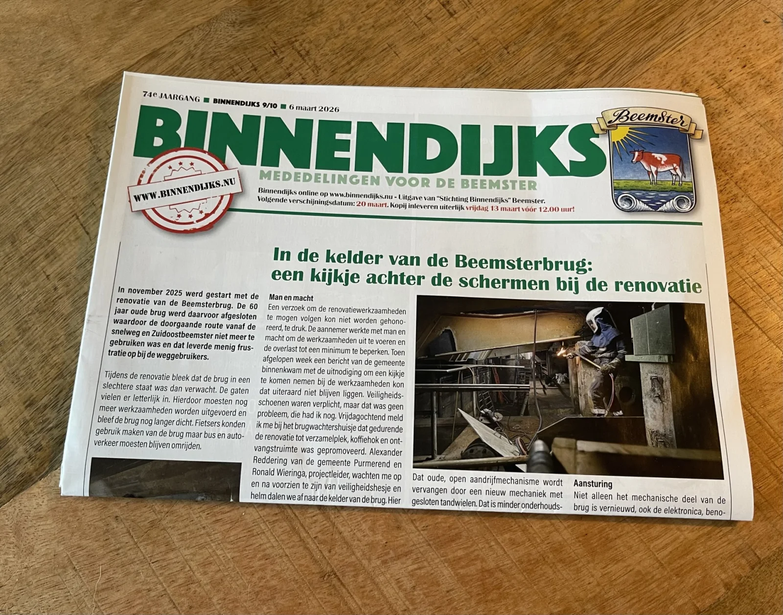 Zorgen om toekomst Binnendijks